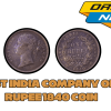 East India Company One Rupee 1840 Silver Coin