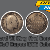 Edward VII King And Emperor Half Rupee 1906 India Silver Coin