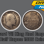 Edward VII King And Emperor Half Rupee 1906 India Silver Coin