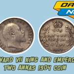 Edward VII King And Emperor Two Annas 1904 India Silver Coin