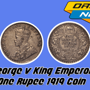 George v King Emperor One Rupee India 1919 Silver Coin