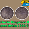 Victoria Empress Silver One Rupee 1892 British India Coin